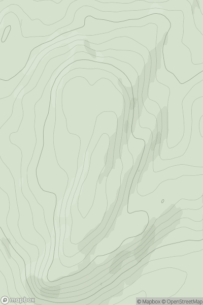 Thumbnail image for Sron Mhor [Oban to Loch Fyne] showing contour plot for surrounding peak